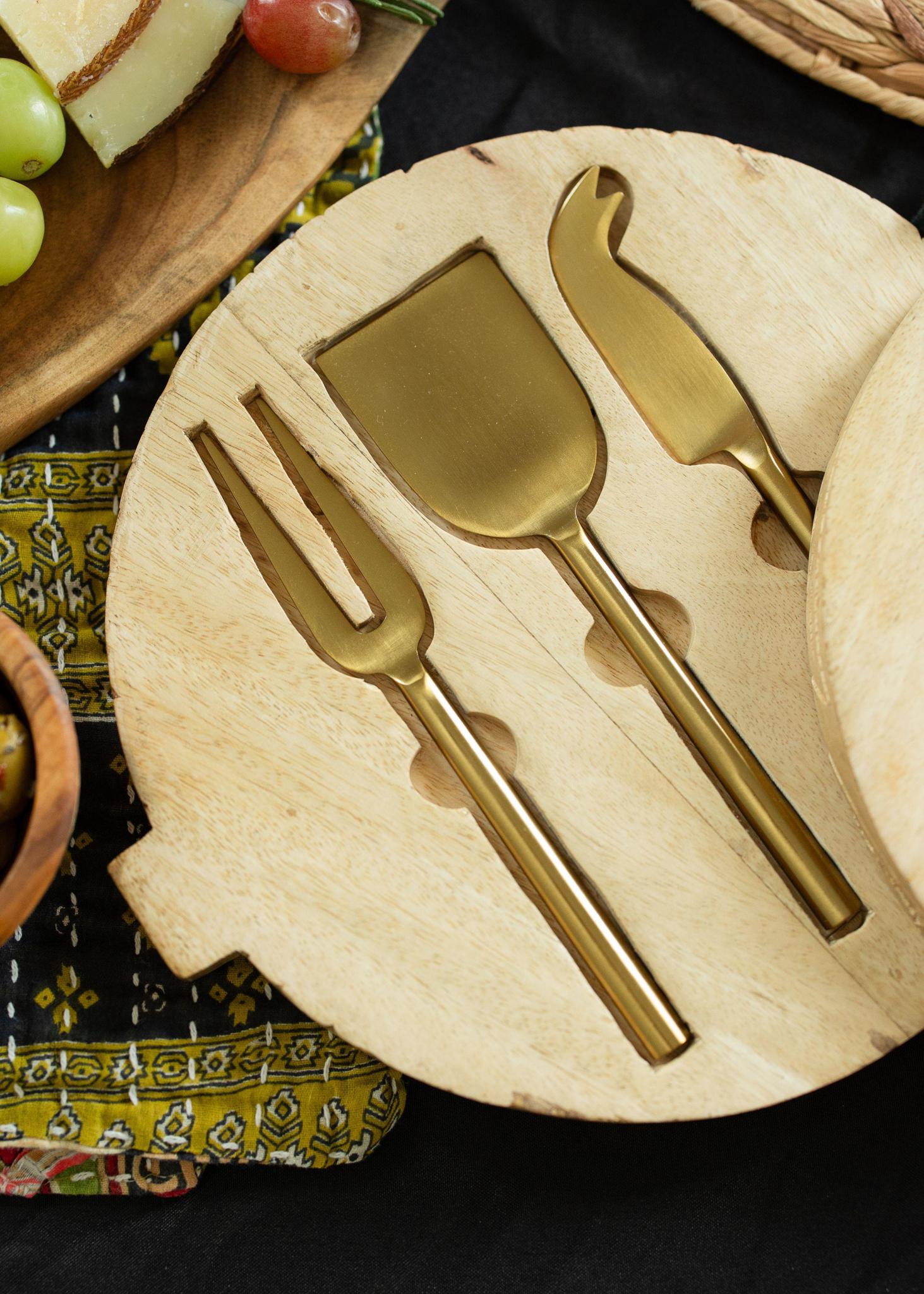 Charcuterie Board with Nestled Utensils