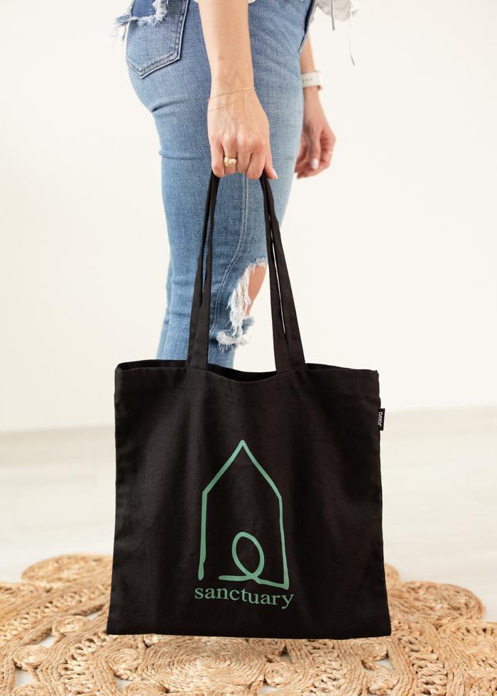 Sanctuary Tote | Black Canvas - Mercy House Global