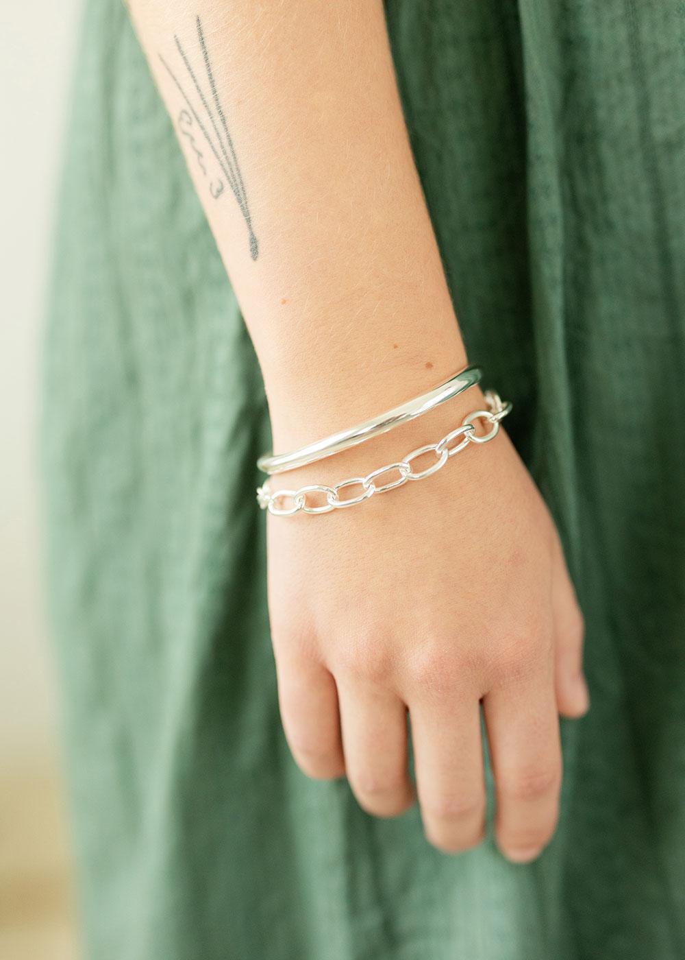 Oval Link Bracelet | Silver or Gold