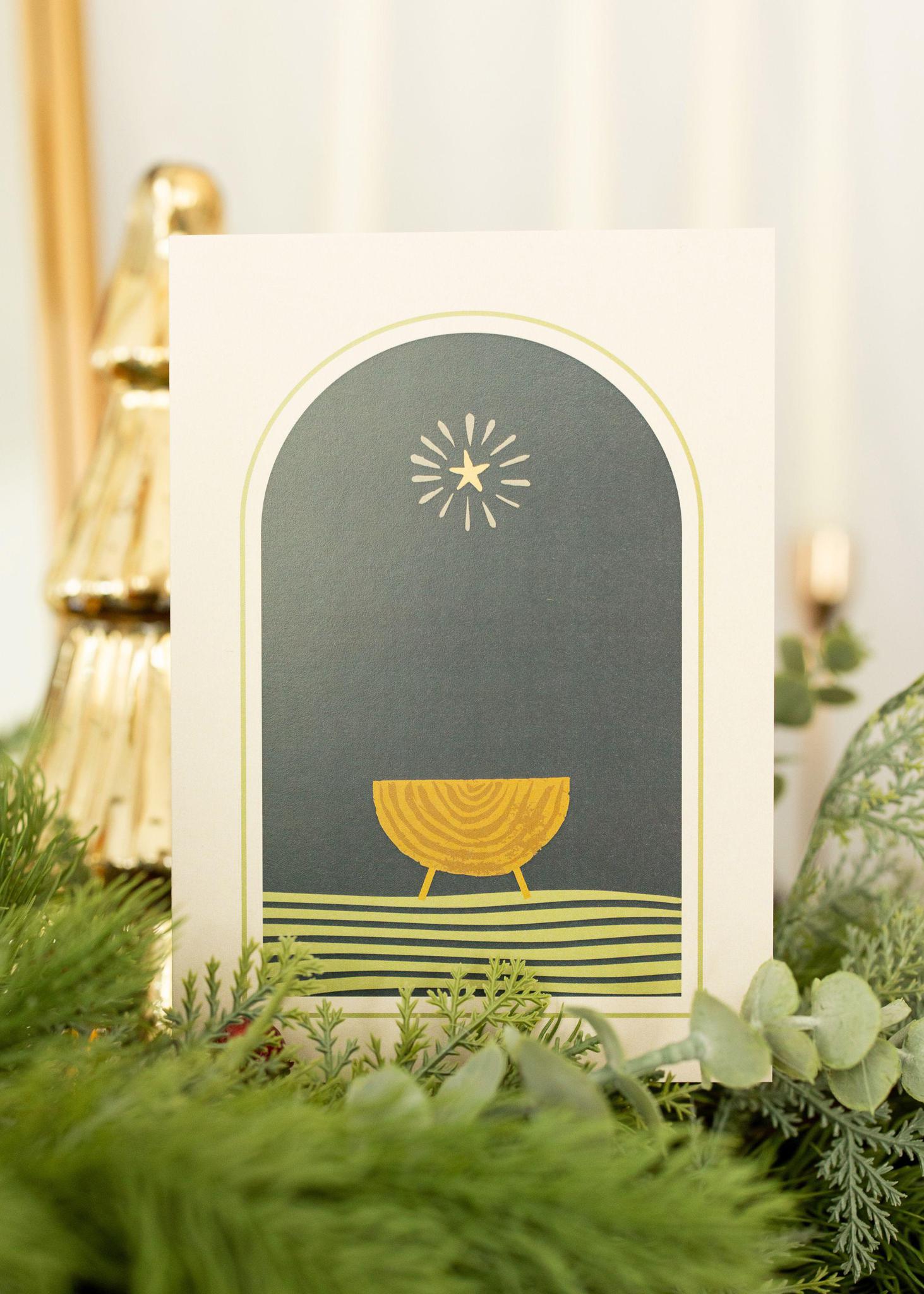 Manger Greeting Card