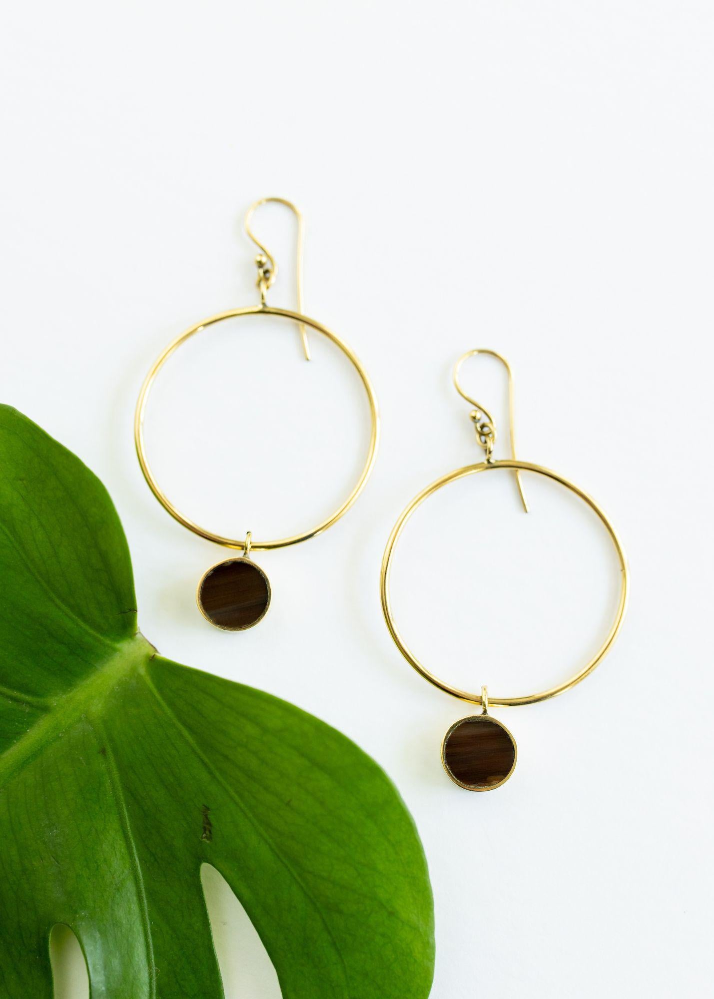 Circle Dangles with Horn Charm