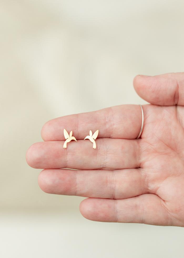 Sanctuary Bird Stud Earrings | Gold - Mercy House Global