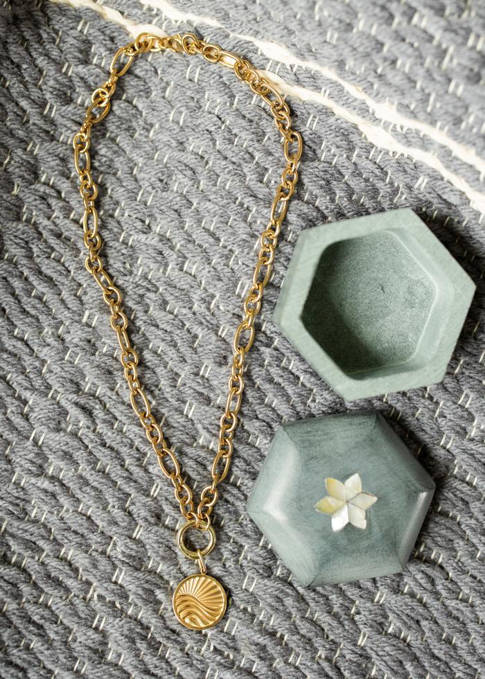 Chunky Gold Charm Necklace